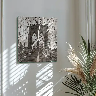 Decoratieve glazen klok vierkant Brug