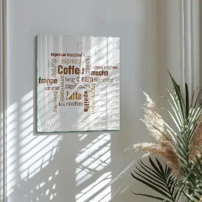 Decoratieve glazen klok vierkant Koffie