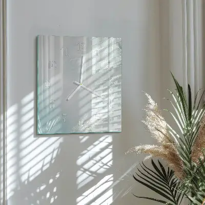 Vierkante glazen klok Abstractie