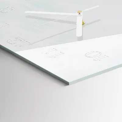 Vierkante glazen klok Abstractie