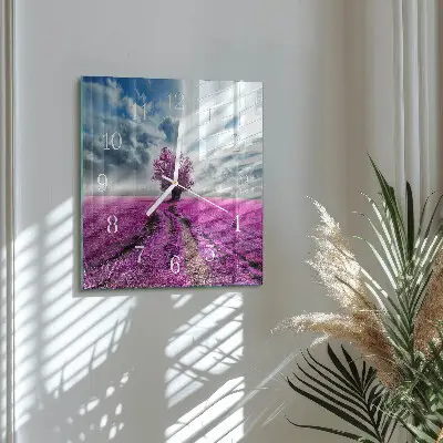 Decoratieve glazen klok vierkant Veld