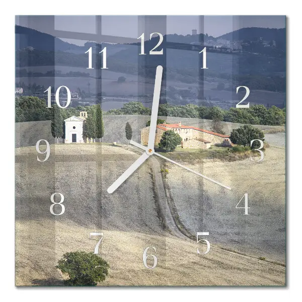 Decoratieve glazen klok vierkant Landschap