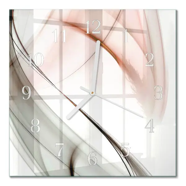 Vierkante glas klok Abstractie
