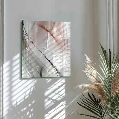 Vierkante glas klok Abstractie
