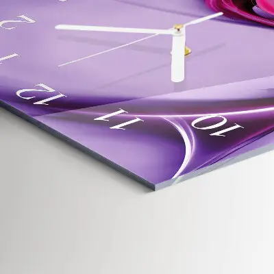 Vierkante glazen wandklok Abstractie