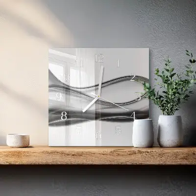 Decoratieve glazen klok vierkant Abstractie