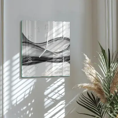 Decoratieve glazen klok vierkant Abstractie
