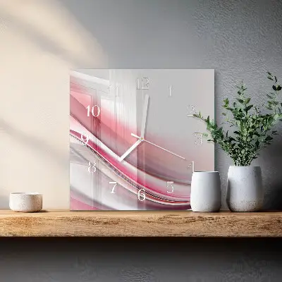 Decoratieve glazen klok vierkant Abstractie