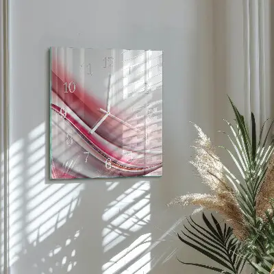 Decoratieve glazen klok vierkant Abstractie
