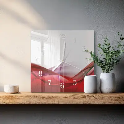 Decoratieve glazen klok vierkant Abstractie