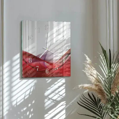 Decoratieve glazen klok vierkant Abstractie