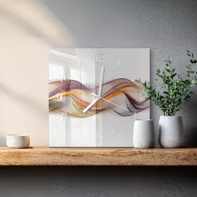 Vierkante glas klok Abstractie