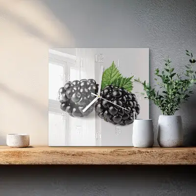Decoratieve glazen klok vierkant Bramen