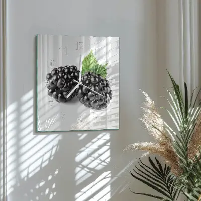 Decoratieve glazen klok vierkant Bramen
