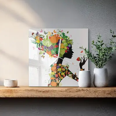 Vierkante glazen wandklok Deel