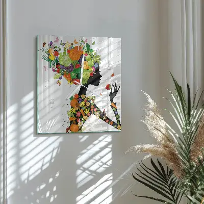 Vierkante glazen wandklok Deel