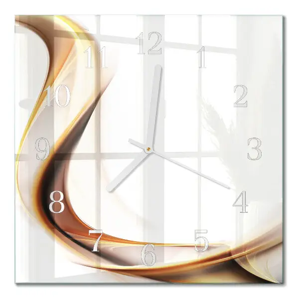 Moderne wandklok glas vierkant Abstractie