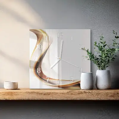 Moderne wandklok glas vierkant Abstractie