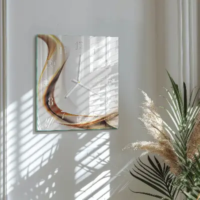Moderne wandklok glas vierkant Abstractie