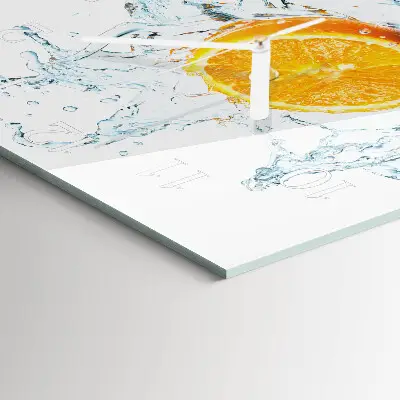 Vierkante glas klok Water