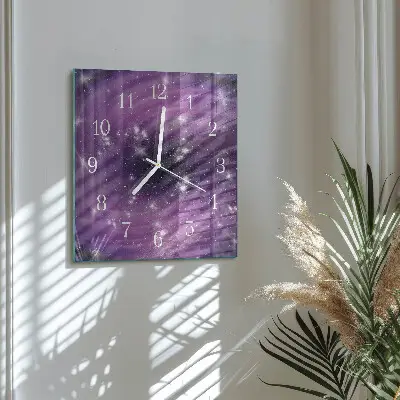 Decoratieve glazen klok vierkant Abstractie