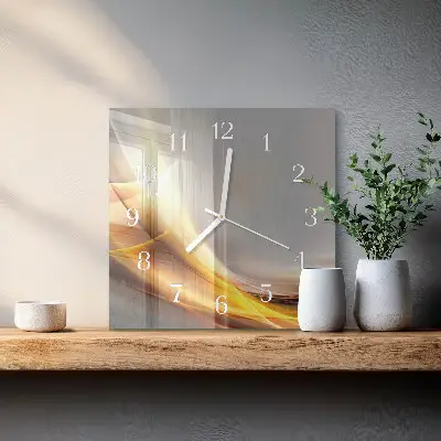 Decoratieve glazen klok vierkant Abstractie