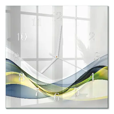 Vierkante glas klok Abstractie