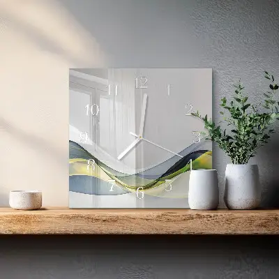 Vierkante glas klok Abstractie