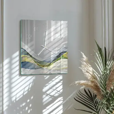 Vierkante glas klok Abstractie