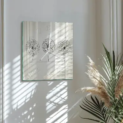 Vierkante glazen klok Abstractie
