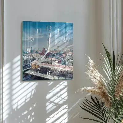 Moderne wandklok glas vierkant Winterstad