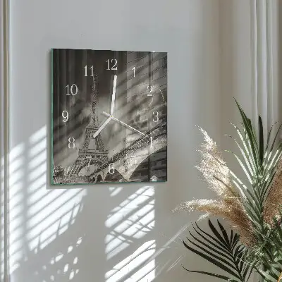 Vierkante glas klok Parijs
