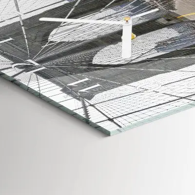 Vierkante glazen klok Brooklynbrug