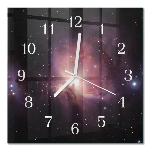 Moderne wandklok glas vierkant Kosmos