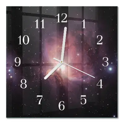 Moderne wandklok glas vierkant Kosmos