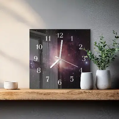 Moderne wandklok glas vierkant Kosmos