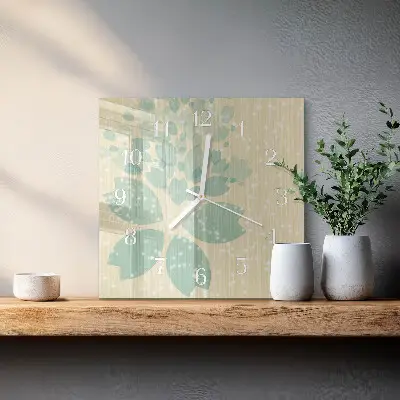 Vierkante glas klok Abstractie