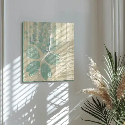 Vierkante glas klok Abstractie