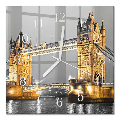 Decoratieve glazen klok vierkant Tower bridge
