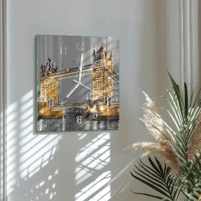 Decoratieve glazen klok vierkant Tower bridge