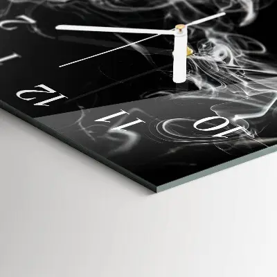Moderne wandklok glas vierkant Rook