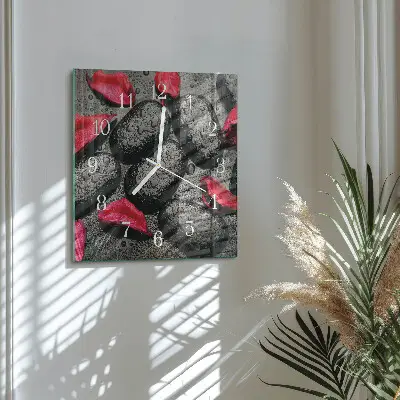 Decoratieve glazen klok vierkant Stenen