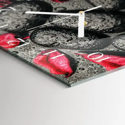 Decoratieve glazen klok vierkant Stenen