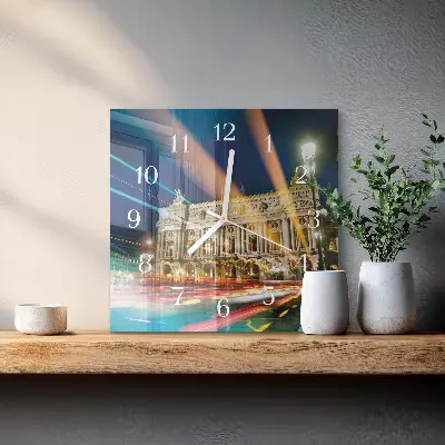 Decoratieve glazen klok vierkant Licht