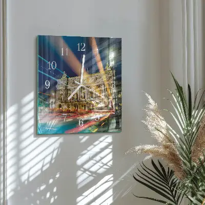 Decoratieve glazen klok vierkant Licht