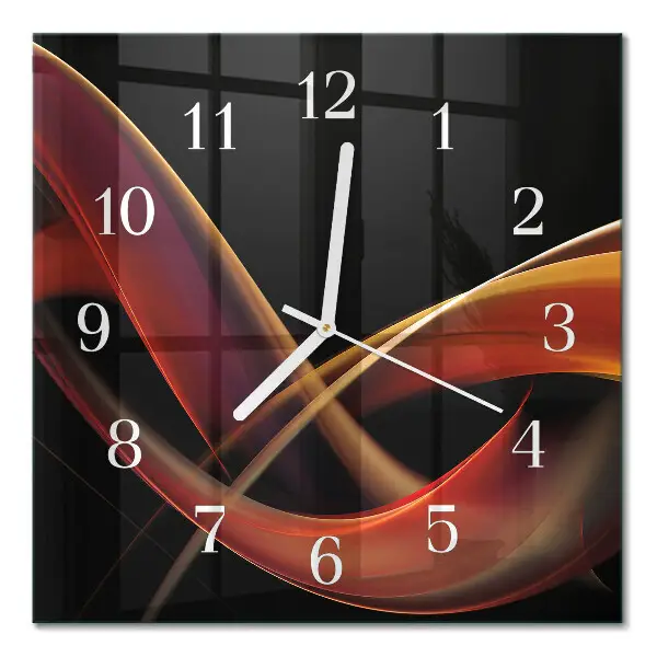 Moderne wandklok glas vierkant Abstractie