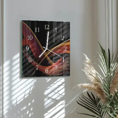 Moderne wandklok glas vierkant Abstractie