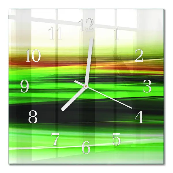 Moderne wandklok glas vierkant Abstractie
