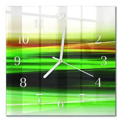 Moderne wandklok glas vierkant Abstractie