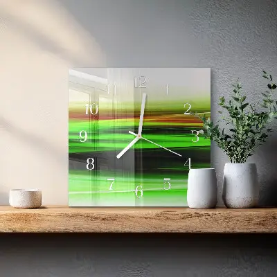 Moderne wandklok glas vierkant Abstractie